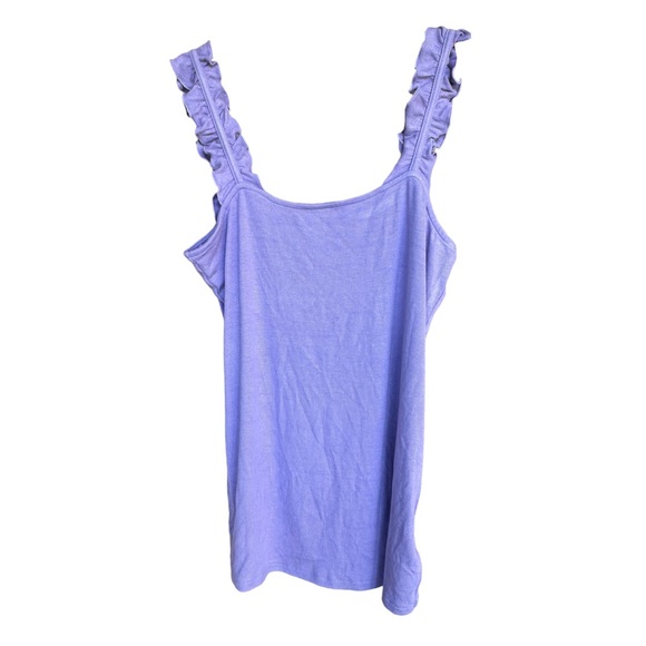 Lavender Ruffle Ribbed Tank - Picture 3 of 10